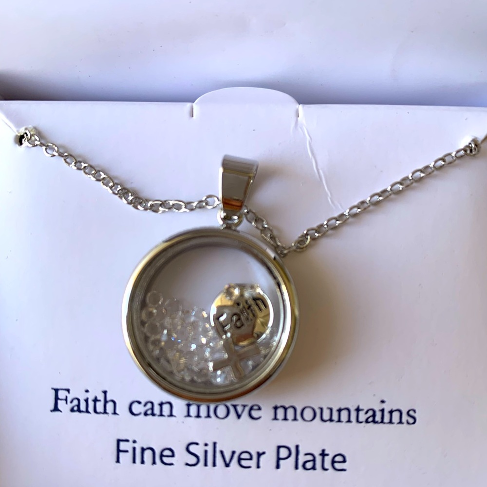 Silver “Faith” necklace